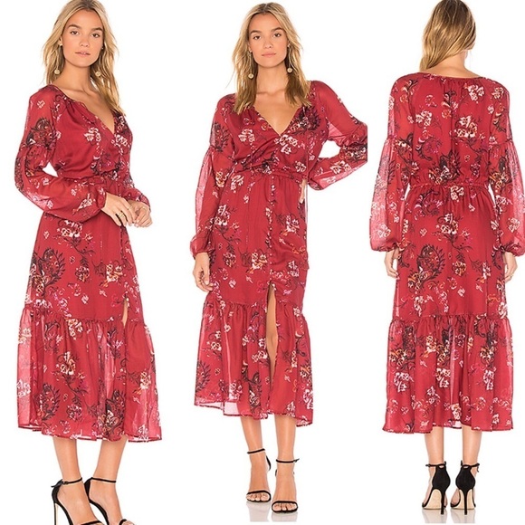 TJD the jetset diaries autumn floral maxi dress - Picture 1 of 4